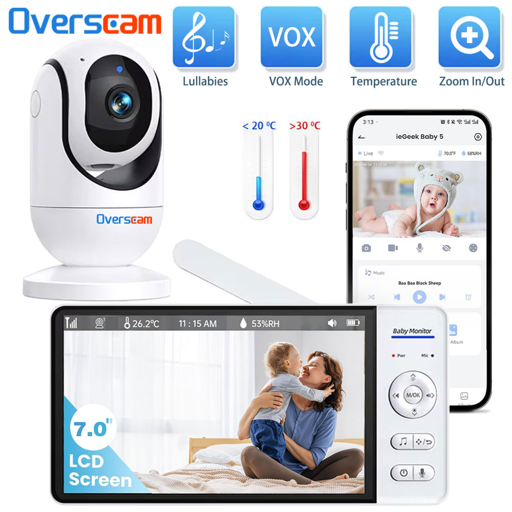Home Security Uk - Schermo da 7,0 pollici Baby Monitor