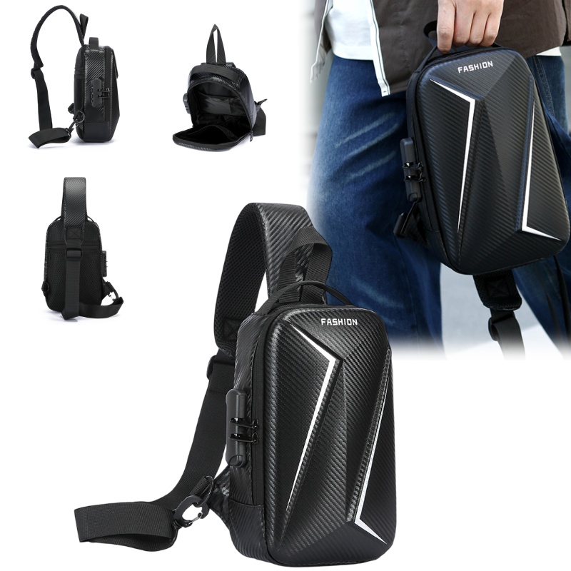 Home Security Box - Borsa a Tracolla da Uomo con