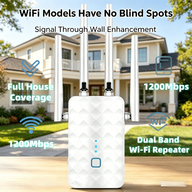 Home Security Outdoor - Ripetitore WiFi 1200Mbps Wireless Dual Band